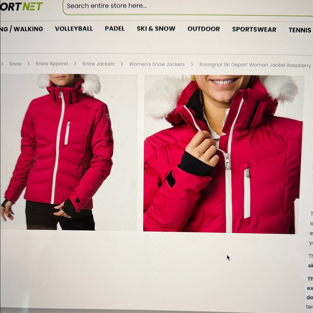 Rossignol ski depart woman jacket raspberry